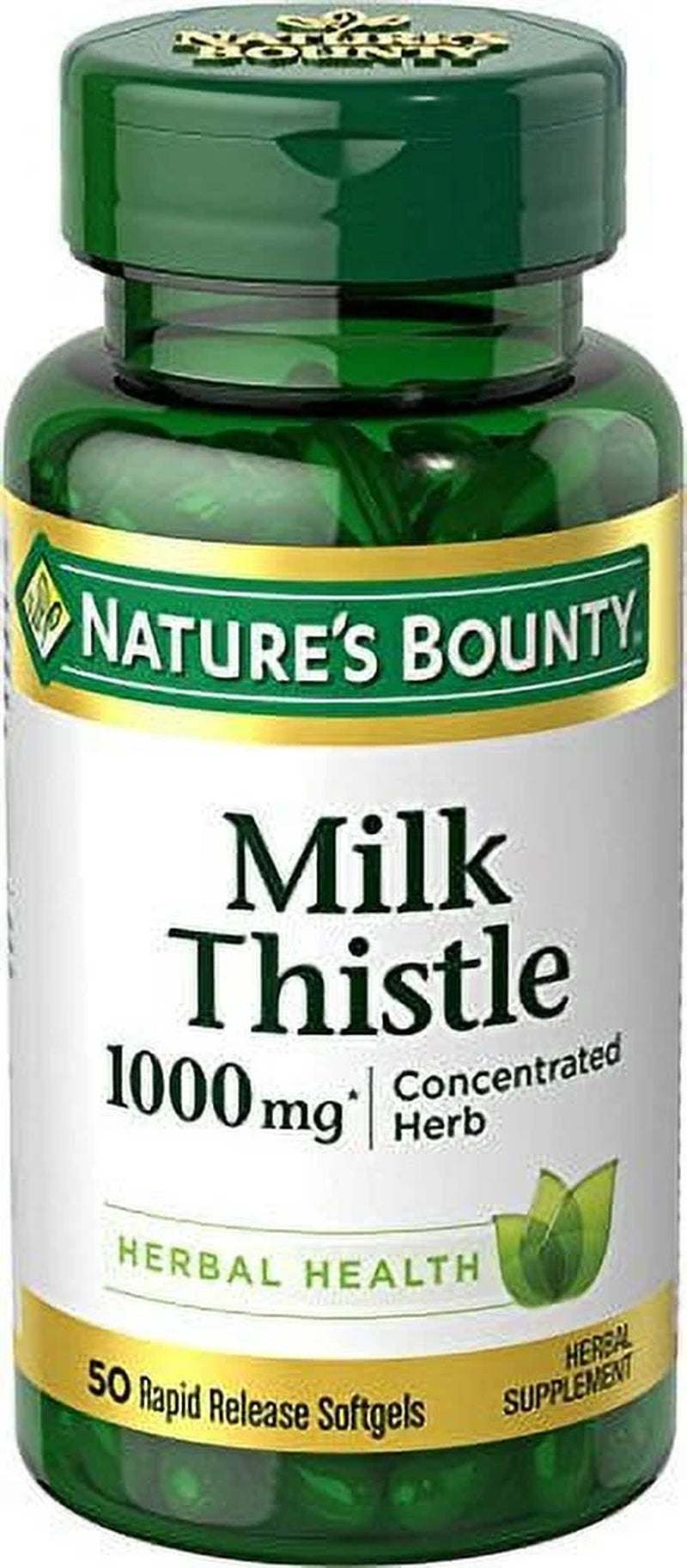 Milk Thistle, Herbal Health Supplement, Supports Liver Health, 1000 Mg, 50 Softgels