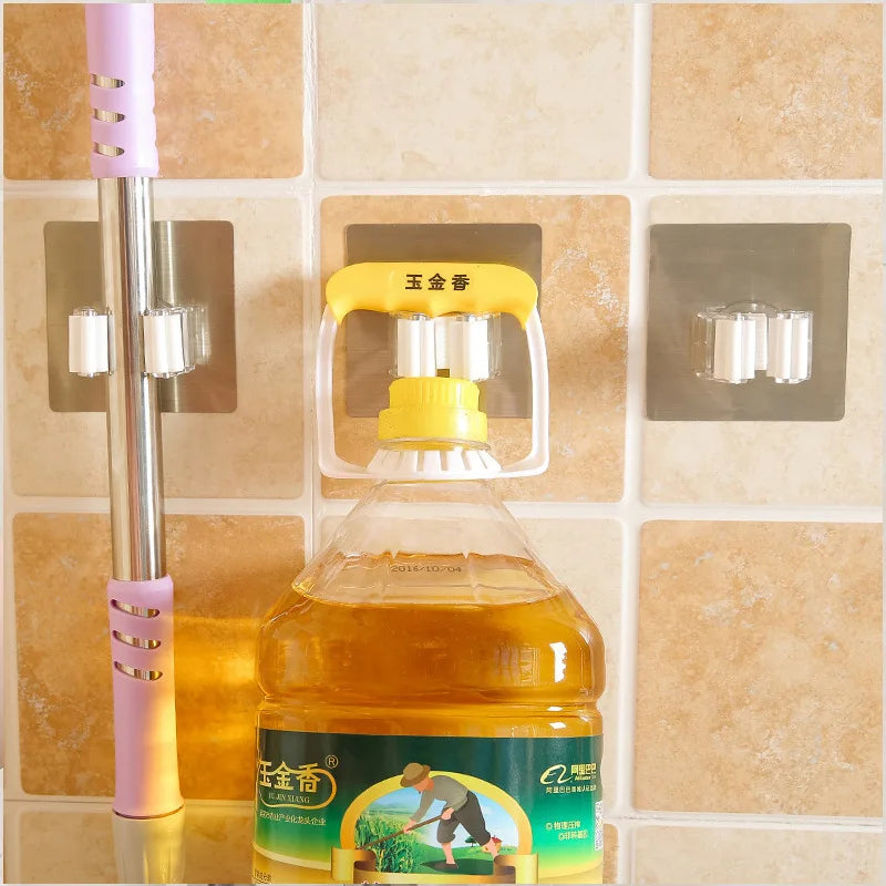 Wall Mounted Mop And Broom Organizer