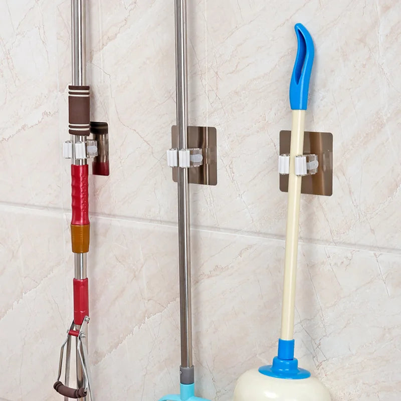 Wall Mounted Mop And Broom Organizer