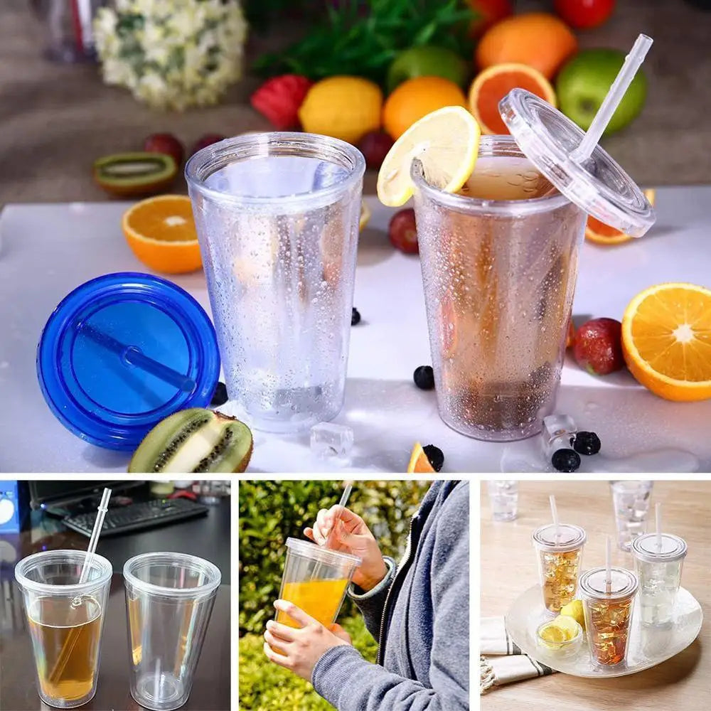 1PCS Double walled Ice Cold Drink  Cup