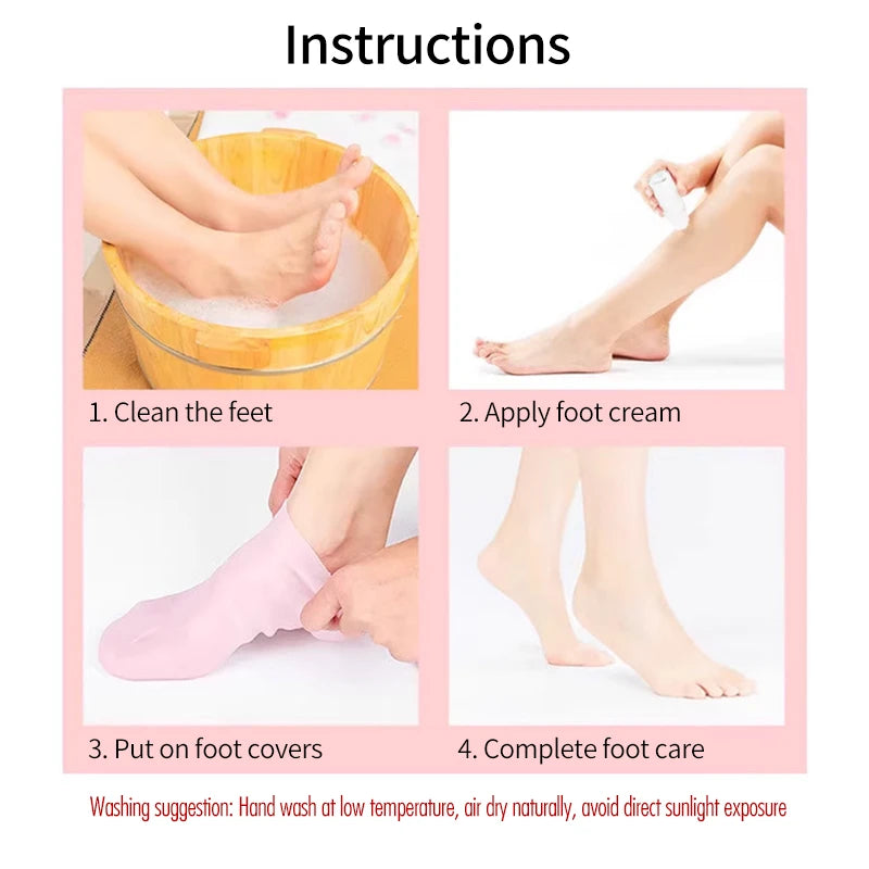 1pairs Silicone Moisturizing Foot Socks