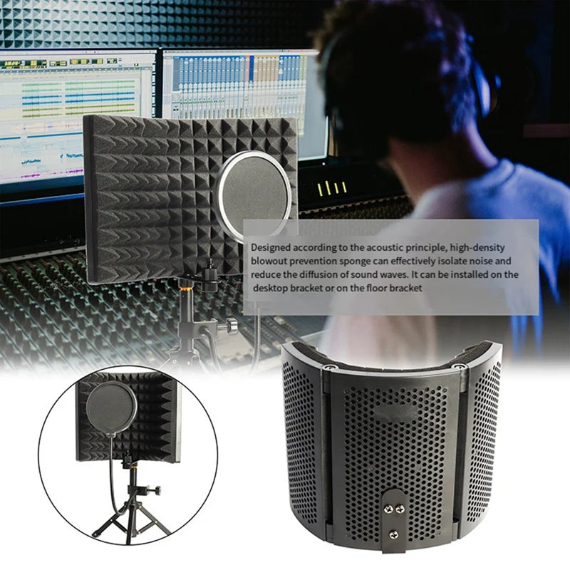 Microphone Isolation Sound Absorbing Screen