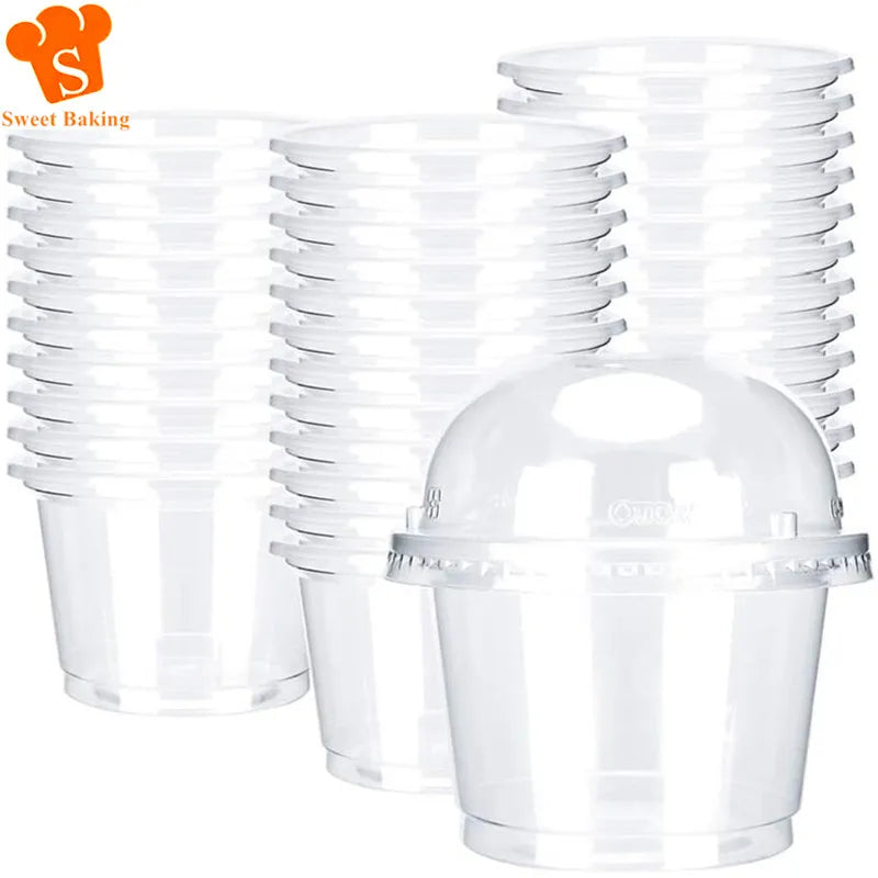 50pcs 250ml Disposable Salad Cup