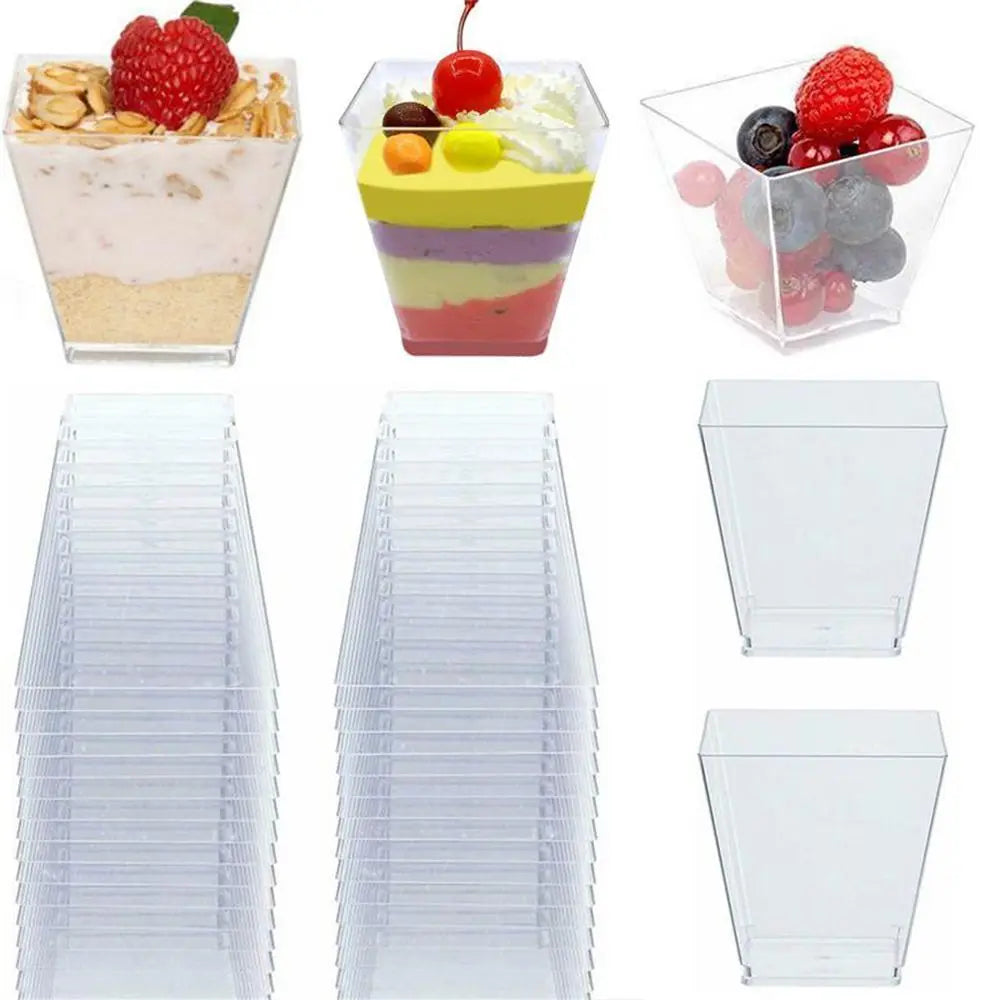 50pcs 50/60/90ML Disposable Dessert Cup