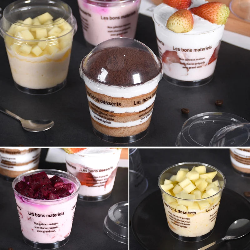 15PCS 200ML Dessert Plastic Cup