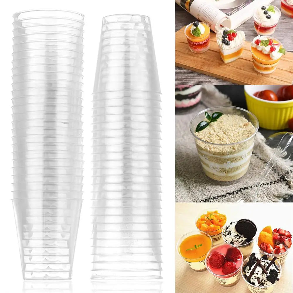 50pcs 50/60/90ML Disposable Dessert Cup