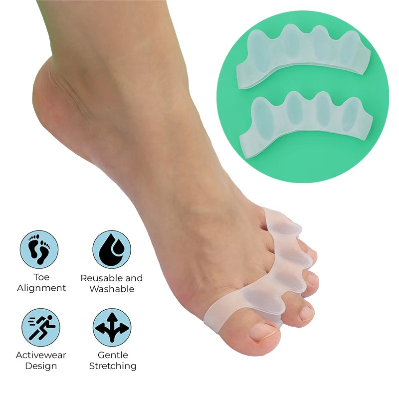 2Pcs Gel Toe Separators