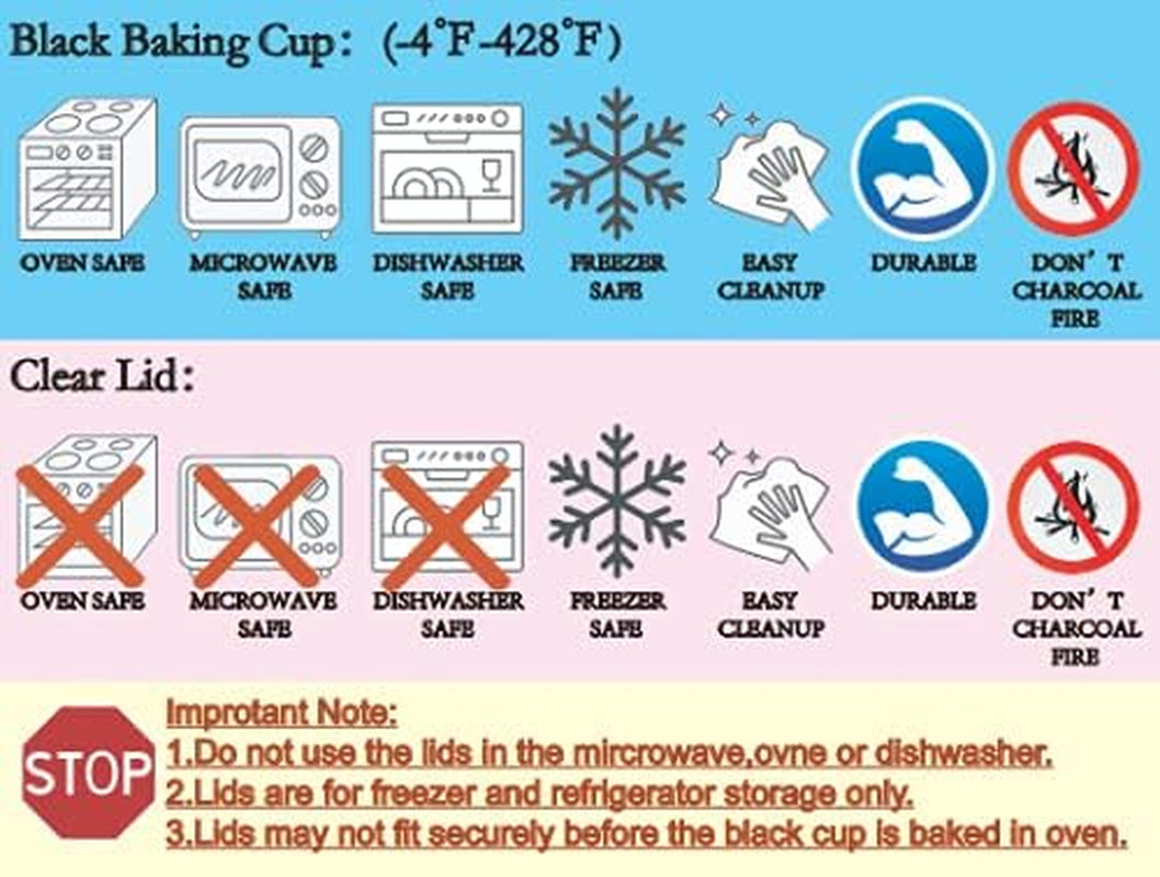 Pack of 25 (Flat Lid)-Oven & Freezer Safe Plastic round Baking Container with Clear Lid, 150Ml Disposable Individual Muffin Baking Cups, Valentine'S Day Cupcake Baking Cups